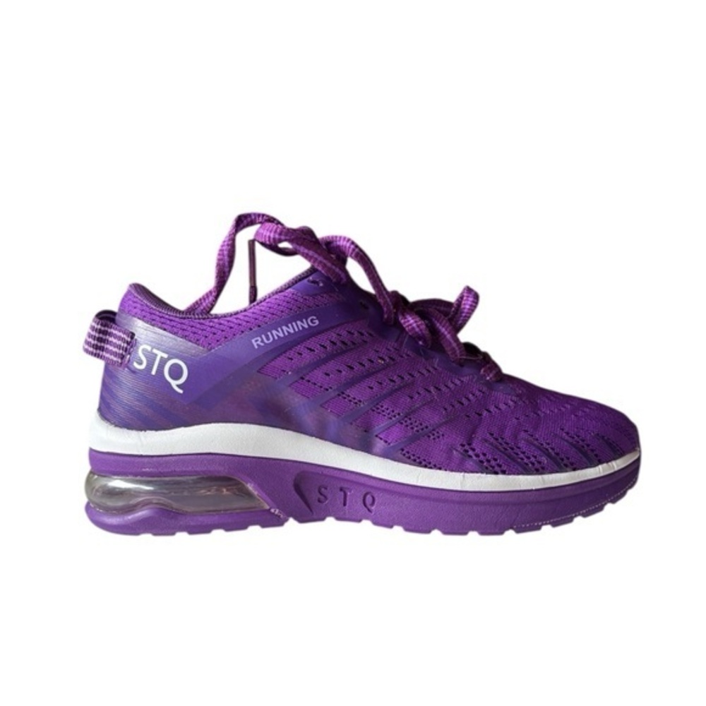 STQ Lightweight Air Cushion Shoes, Road Running w/ Arch Support Dark Purple 5.5